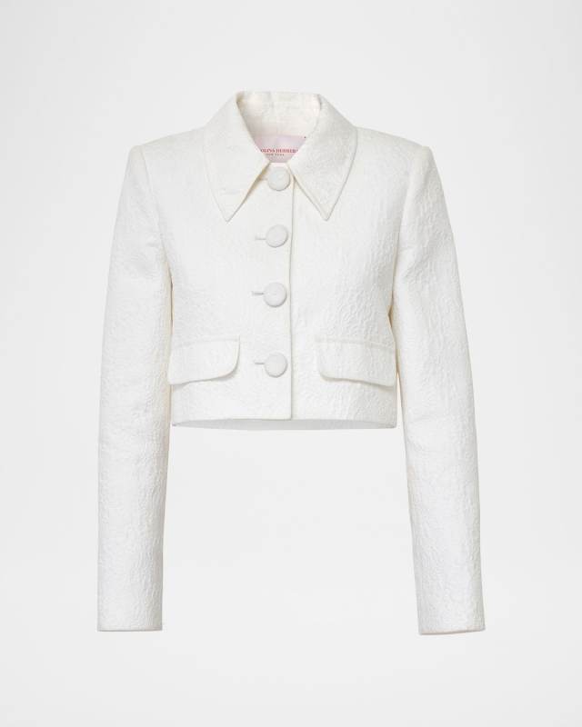 Floral Brocade Crop Jacket